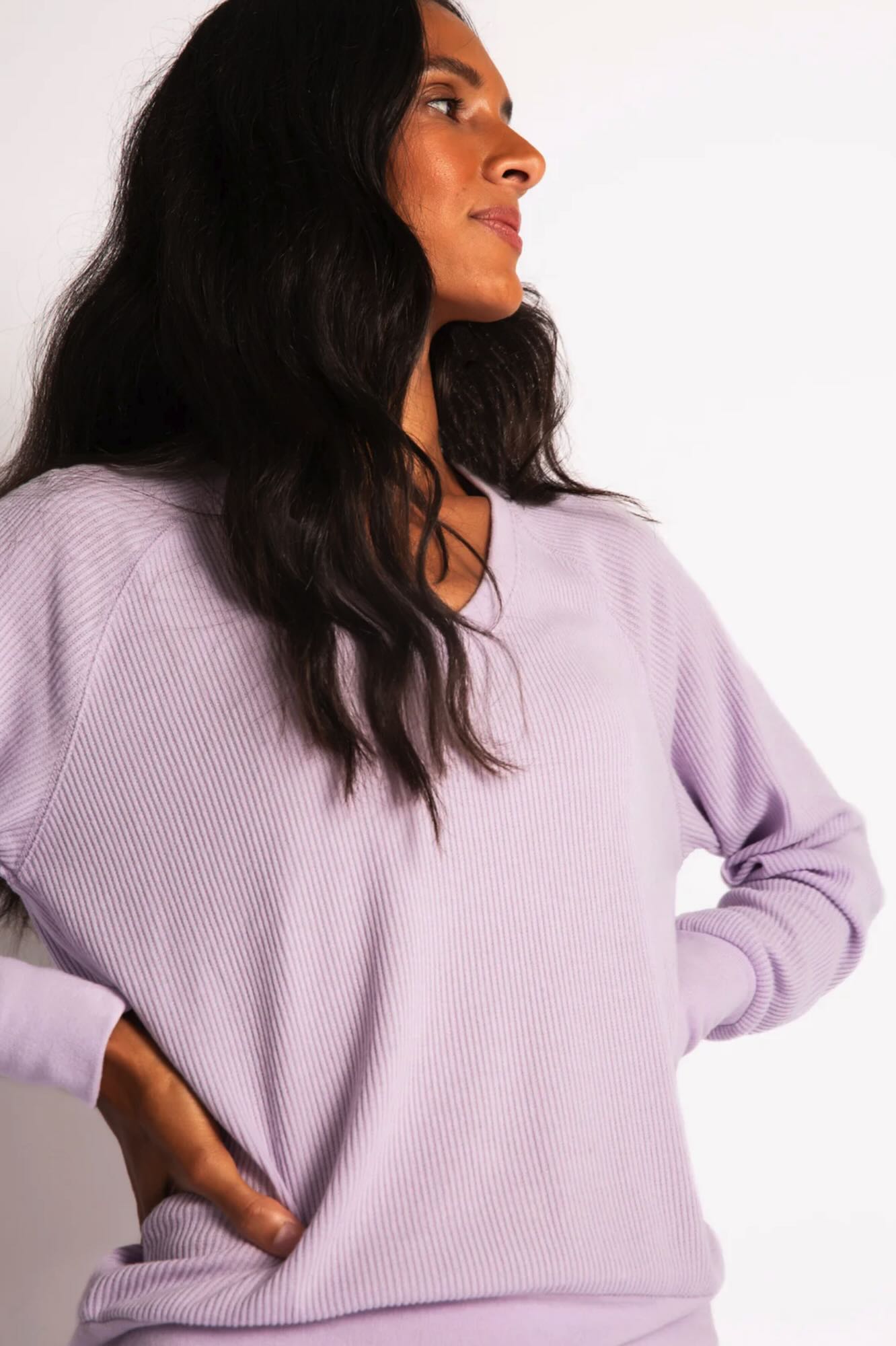 Textured Essentials long sleeve top - new spring color