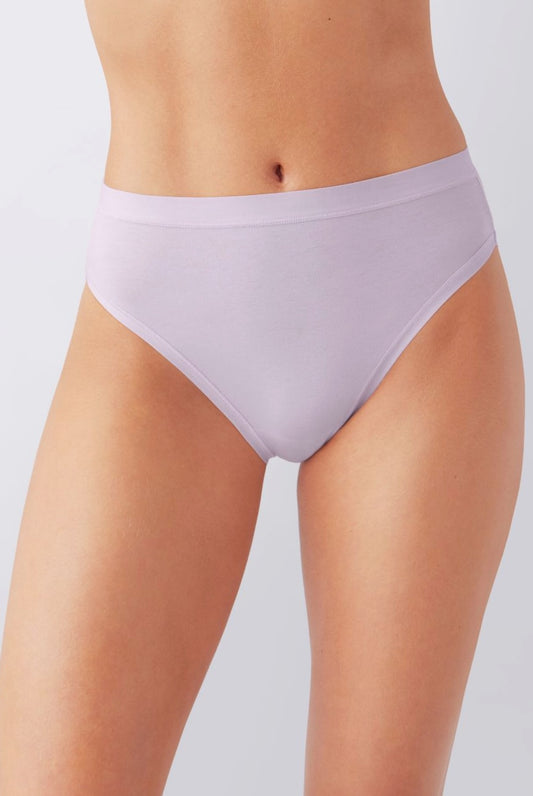 Understated cotton hi-cut brief - orchid hush