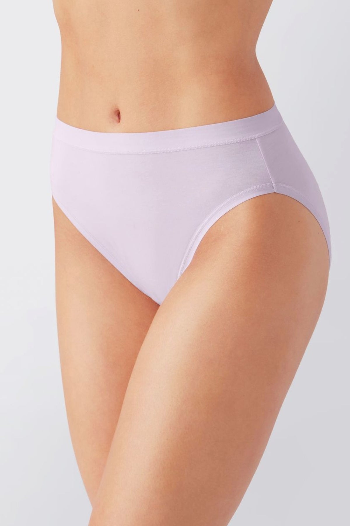 Understated cotton hi-cut brief - orchid hush