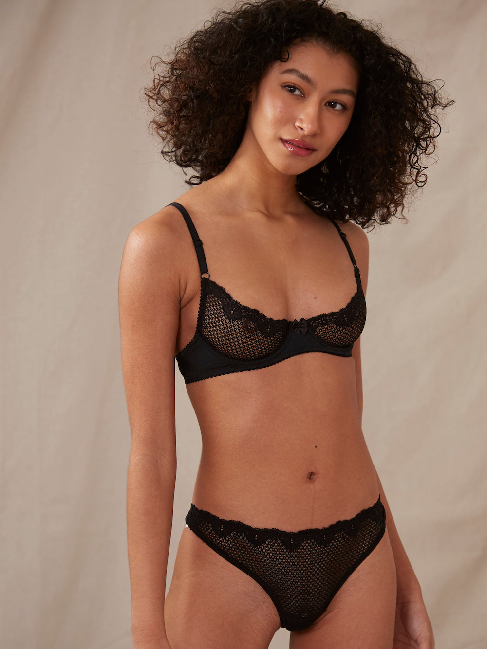 Mon-To Demi Cup Bra Lace Overlay