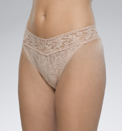 Signature Lace Original Rise thong - neutrals