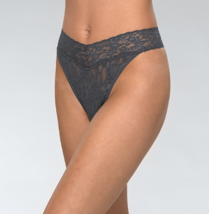 Signature Lace Original Rise thong - neutrals