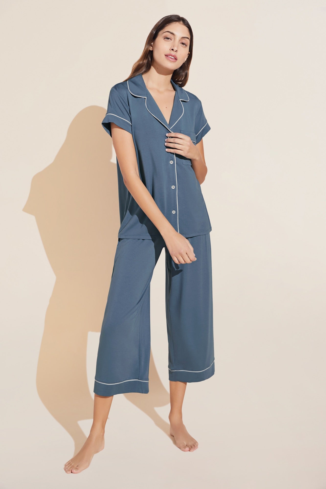 Gisele short sleeve crop pajama set